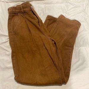 Dark Khaki Mom Jeans
